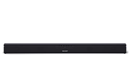 SHARP HTSB110 2.0 Soundbar 90W (USB, Bluetooth, HDMI, Optisch, AUX-In (3,5mm), Breite: 80cm), Slim-Design, schwarz