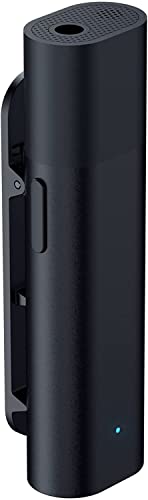 Razer Seiren BT Bluetooth-Mikrofon für Android-Geräte, mobiles/PC-Streaming, Clip-on-Design, kabelloses Lavalier-Revers, omnidirektionales Mikrofon, 2 Windsocken, 3,5mm-Anschluss, ideal für Vlogging