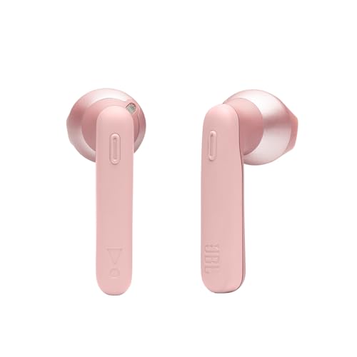 JBL Tune 220 TWS Lifestyle Bluetooth Kopfhörer in Pink – Kabellose Sport Ohrhörer für bis zu 3 Stunden Musikgenuss mit nur eine Akku-Ladung – Inkl. Ladecase