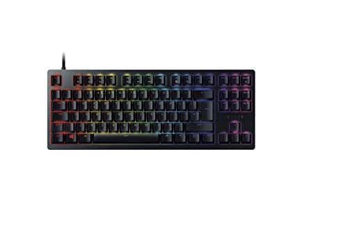 Razer Huntsman Tournament Edition (Red Switch) - Kompakte TKL Gaming Tastatur mit schnellen linear opto-mechanischen Schaltern (PBT-Tastenkappen, Chroma RGB) QWERTY | EU-Layout, Schwarz