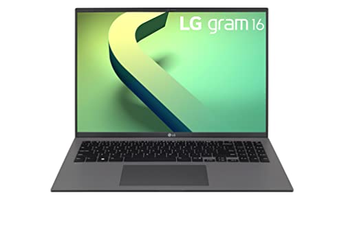 2022 LG gram 16 Zoll Ultralight Notebook - 1,199g Intel Core i7 Laptop (16GB RAM, 512GB SSD, 20,5h Akkulaufzeit, 16:10 Entspiegeltes IPS-Display, Thunderbolt 4, Win 11 Home, Mirametrix) - Grau