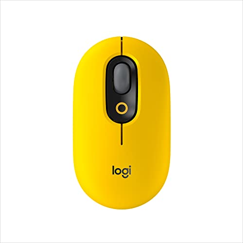 Logitech POP Mouse, Kabellose Maus mit anpassbaren Emojis, SilentTouch-Technologie, Präzises/schnelles Scrollen, Kompakt, Bluetooth, USB, Multi-Device, OS-kompatibel - Blast