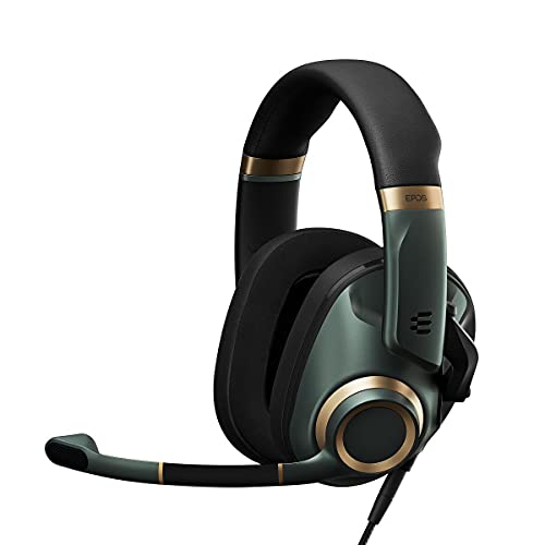 EPOS H6Pro Gaming Headset Kopfhörer mit Mikro - Over-Ear - Geschlossene Akustik - Leichtes Kopfband - Lift-to-Mute - Bequem - PC, Mac, PS4, PS5, Xbox Series X, Xbox One, Nintendo Switch (Grün)