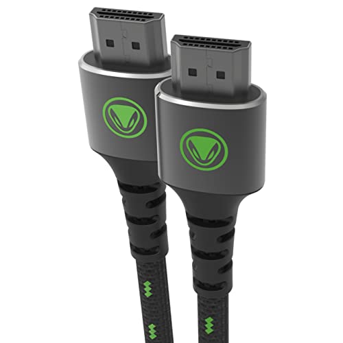 Snakebyte HDMI Cable SX PRO - Xbox Series X HDMI 2.1 Kabel, kompatibel mit 1080p, 3D, 4K@120Hz, 8K@60Hz, UHD-Geräten, eloxierte Stecker, geeignet für Xbox, PS5, Blu-ray, 2m Mesh Kabel, Xbox-Design