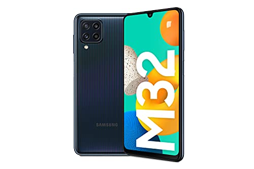 Samsung Galaxy M32 Android Smartphone ohne Vertrag, 6,4-Zoll -Infinity-U-Display, starker 5.000 mAh Akku, 128 GB/6 GB RAM, Handy in Schwarz, deutsche Version exklusiv bei Amazon