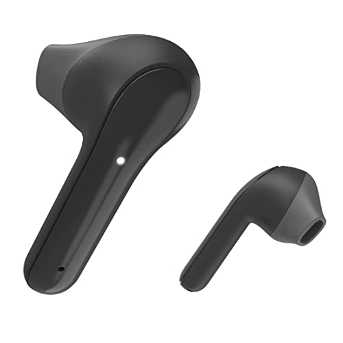 Hama Bluetooth Kopfhörer „Freedom Light“ (True Wireless In Ear Kopfhörer mit Mikrofon, Earbuds mit Ladestation, Laufzeit 28 h, kabellose Kopfhörer mit Spracherkennung und Touch Control) schwarz