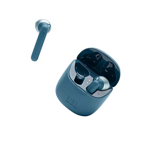 JBL Tune 225 TWS Lifestyle Bluetooth Kopfhörer in Blau – Kabellose Sport Ohrhörer für bis zu 5 Stunden Musikgenuss mit nur eine Akku-Ladung – Inkl. Ladecase