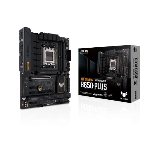ASUS TUF GAMING B650-PLUS Mainboard Sockel AMD AM5 (Ryzen 7000, ATX, PCIe 5.0, DDR5-Speicher, 14 Power Stages, USB 3.2 Gen 2x2 Typ-C, 2.5G Ethernet, Aura Sync)