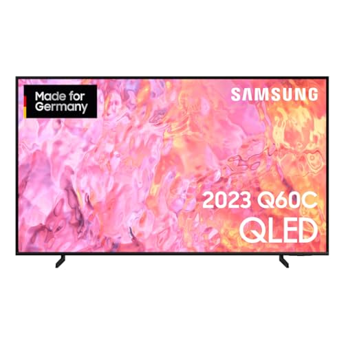Samsung QLED 4K Q60C 55 Zoll Fernseher (GQ55Q60CAUXZG, Deutsches Modell), Quantum-Dot-Technologie, Quantum HDR, AirSlim Design, Smart TV [2023]
