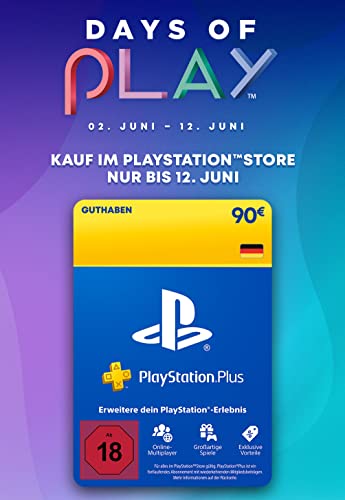 €90 PlayStation Guthaben für Days of Play Angebot PlayStation Plus Premium | 12 Monate | Muss bis 12/06 im PlayStation Store gekauft werden | deutsches PSN Konto [Code per Email]
