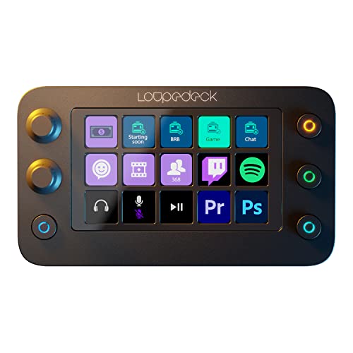 Loupedeck Live S - Die Konsole für volle Stream-Kontrolle, Produktivität und Content Creation. Mit anpassbaren LED-Touch-Buttons, Drehreglern und RGB-Tasten. Für Mac und Windows