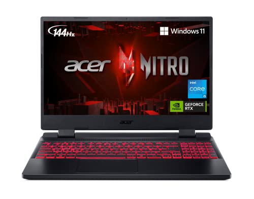 acer Nitro 5 AN515-58-57Y8 Gaming-Laptop | Intel Core i5-12500H | NVIDIA GeForce RTX 3050 Ti Laptop GPU | 15,6 Zoll FHD 144Hz IPS Display | 16 GB DDR4 | 512 GB Gen 4 SSD | Killer Wi-Fi 6 | Tastatur