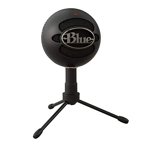 Blue Snowball iCE USB-Mikrofon für Aufnahmen, Streaming, Podcasting, Gaming auf PC und Mac, Kondensatormikrofon mit Nierenkapsel, Verstellbarer Tischständer, Plug 'n Play - Schwarz