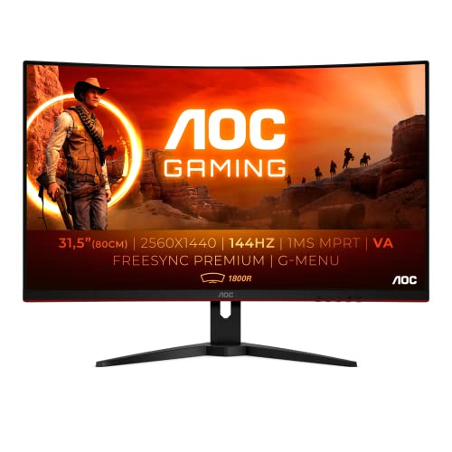 AOC Gaming CQ32G1 - 32 Zoll QHD Curved Monitor, 144 Hz, 1ms, FreeSync Premium (2560x1440, HDMI, DisplayPort) schwarz