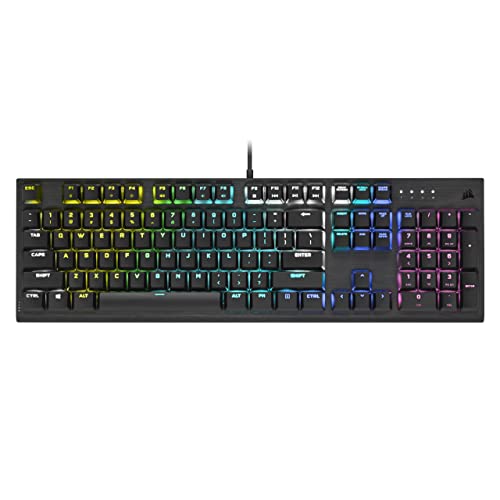 Corsair K60 RGB PRO LOW PROFILE Mechanische Gaming-Tastatur (CHERRY MX Low Profile SPEED Tastenschalter: Schnell und Hochpräzise, Schlanker Aluminium-Rahmen, RGB-Beleuchtung) QWERTZ, Schwarz