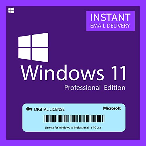 Windows 11 Pro 64 Bit | Originaler OEM Lizenzschlüssel | Mehrsprachig | 100% Aktivierung | 1 PC | Sie können auch Windows 10 aktualisieren | Schneller Versand