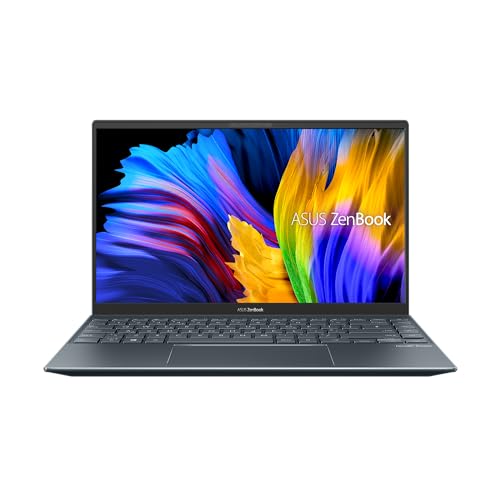 ASUS Zenbook 14 Laptop | 14' FHD entspiegeltes IPS Display | AMD Ryzen 9 5900HX | 8 GB RAM | 512GB SSD | AMD Radeon | Windows 11 | QWERTZ Tastatur | Pine Grey | 1.26kg Gewicht