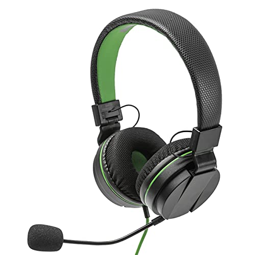 snakebyte Xbox One HEADSET X - Stereo-Gaming-Headset mit Mikrofon für XBOX One / XBOX One X, 3,5-mm-Audiostecker, kompatibel mit PC, PS4, VOIP, Konferenzgespräche, VideoCall, Skype, Zoom etc.