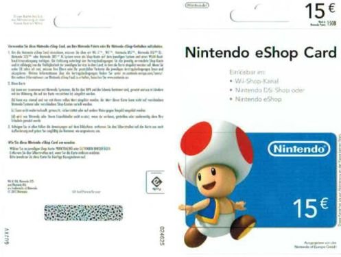 Nintendo eShop Card 15,00 Nintendo eShop Card 15,