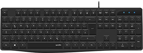 'Speedlink NEOVA Keyboard - Office-Tastatur mit ergonomisch gestalteten Tasten - DE Layout, schwarz '