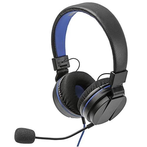 snakebyte PS4 HEAD:SET 4 – Playstation 4 Stereo Gaming Headset mit Mikrofon für PS4 / PS4 Slim / PS4 Pro, 3,5mm Audio-Stecker, kompatibel mit Laptop, XBOX, Telefonkonferenzen, VideoCall, Skype