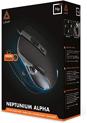 Lexip - Gaming Maus - Np93 Neptunium Alpha - Französische Innovation - 12 Programmierbare Tasten - USB Maus mit integriertem 2-Achsen Joystick - Ultimative Beweglichkeit + Gewichtstuning