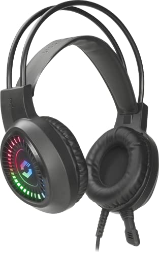 SPEEDLINK VOLTOR LED Gaming Headset – Headset mit Mikrofon – Integrierter Lautstärkeregler und Flexibler Kopfbügel, schwarz, Adjustable