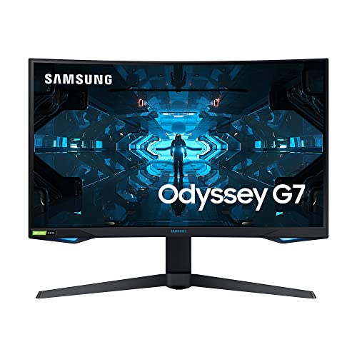 Samsung Odyssey Gaming Monitor C27G73TQSR, 27 Zoll, VA-Panel, QLED, WQHD-Auflösung, AMD FreeSync Premium Pro, G-Sync kompatibel, Reaktionszeit 1 ms, Krümmung 1000R, Bildwiederholrate 240 Hz, schwarz