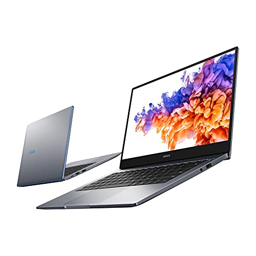 HONOR MagicBook 14 Laptop, 35,56cm (14 Zoll), Full HD IPS, 512 GB PCIe SSD, 8 GB RAM, 11. Gen. Intel Core i5, QWERTZ-Layout, Fingerabdrucksensor, Windows 10 Home - Space Grey