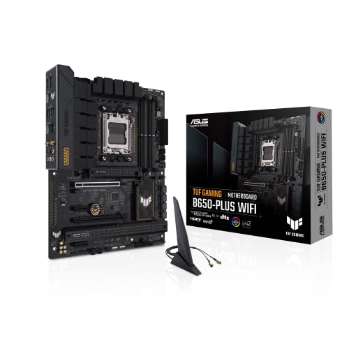 ASUS TUF GAMING B650-PLUS WIFI Mainboard Sockel AMD AM5 (Ryzen 7000, ATX, PCIe 5.0, DDR5-Speicher, 14 Power Stages, USB 3.2 Gen 2x2 Typ-C, WiFi6, Aura Sync)