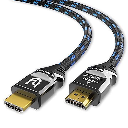 Ultra HDTV 8K HDMI-Kabel - 3 m Ultra High Speed HDMI 2.1 Kabel (48 Gbps) für 8K@60Hz & 4K@120Hz - Premium Zertifikat - Knickschutz - Nylon-Mantel