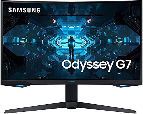 Samsung G7 (C32G73TQSU) 80,01 cm (32 Zoll) QLED Curved Odyssey Gaming Monitor(2.560 x 1.440 Pixel,WQHD, 240 Hz,1ms,1000R, Dual Monitor geeignet, PC Monitor,AMD FreeSync, G-Sync Kompatibel) schwarz