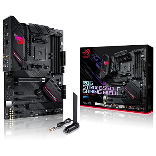 ROG Strix B550-F Gaming WI-FI II Mainboard Sockel AMD AM4 (AMD B550, ATX, PCIe 4.0, WiFi 6E, SATA 6Gbit/s, USB 3.2 Gen 2, Aura Sync, Two-Way AI Noise Cancelation)