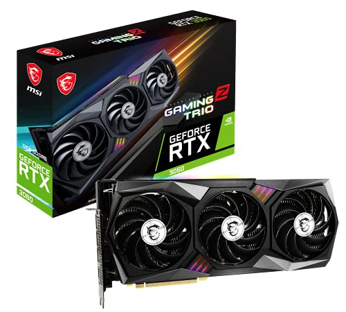 MSI GeForce RTX 3060 GAMING Z TRIO 12G Gaming Grafikkarte - NVIDIA RTX 3060, GPU 1867 MHz, 12 GB DDR6 Speicher