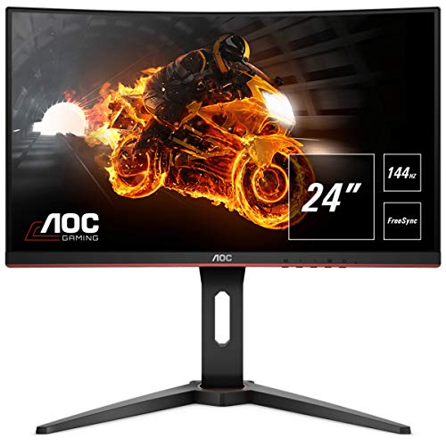 AOC Gaming C24G1 - 24 Zoll FHD Curved Monitor, 144 Hz, 1ms, FreeSync Premium, HDMI, DisplayPort) schwarz