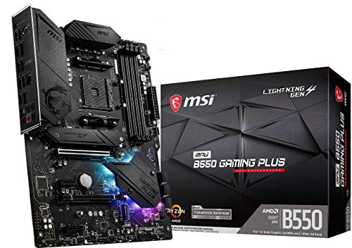 MSI MPG B550 Gaming Plus (ATX AMD AM4 DDR4 M.2 USB 3.2 Gen 2 HDMI ATX Gaming Motherboard AMD Ryzen™ 5000 Prozessoren