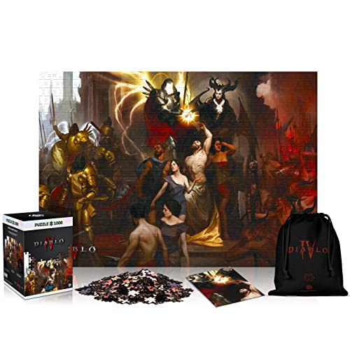 Diablo IV: Birth of Nephalem | 1000 Teile Puzzle | inklusive Poster und Tasche | 68 x 48 | für Erwachsene und Kinder ab 14 Jahren | ideal für Weihnachten und Geschenk | Spiel-Artwork Motiv