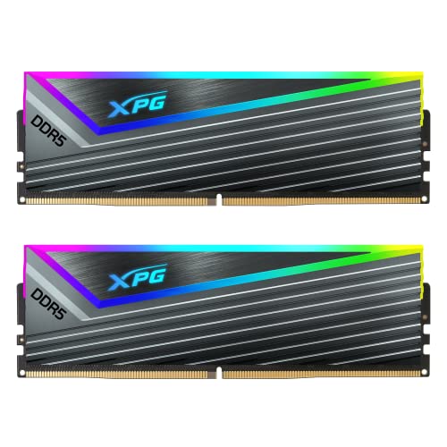 ADATA XPG Caster RGB DDR5 6400MHz 32GB (2x16GB) CL40-40-40 PCS-51200 UDIMM 288-Pins Desktop SDRAM Memory RAM Kit (AX5U6400C4016G-DCCARGY), 32GB (2 x 16GB)